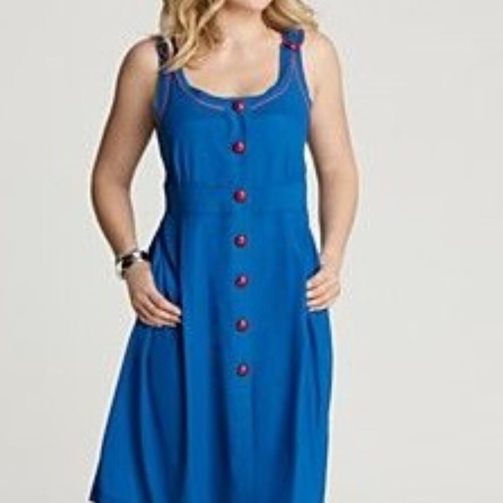 Anna Scholz Piped Pinafore Dress